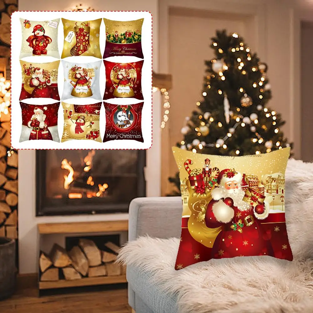 

Рождественская квадратная наволочка для подушки, 18x18 дюймов (без сердечника), удобная наволочка, Легкая очистка подушки, прочная, из мягкого волокна, Y0U9