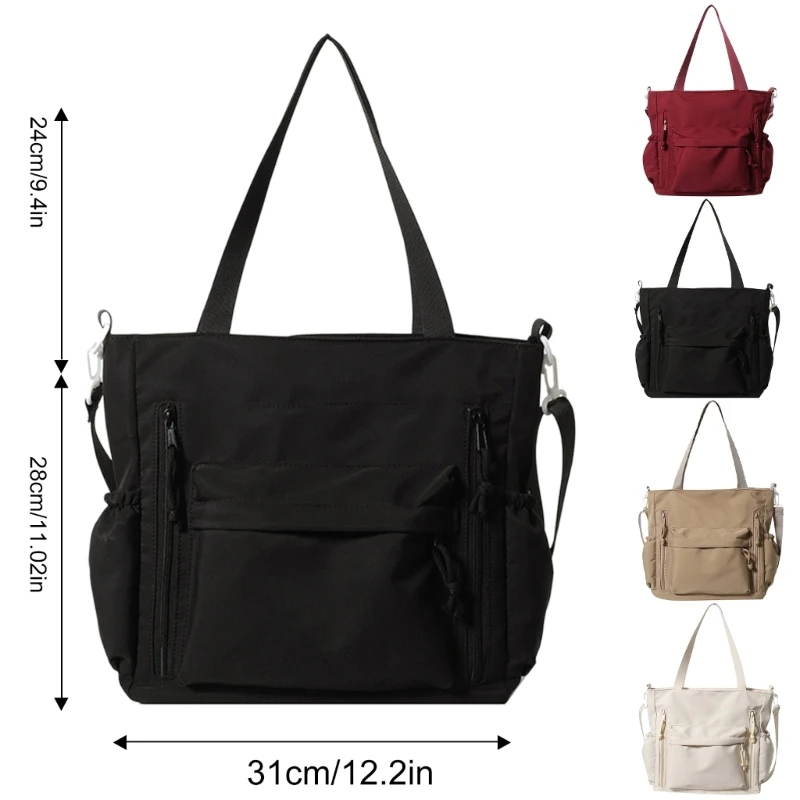 Women Canvas Bag Simple Shoulder Bag Casual Bag Top Handle Bag Shopping Bag Large Capacity Crossbody Bag