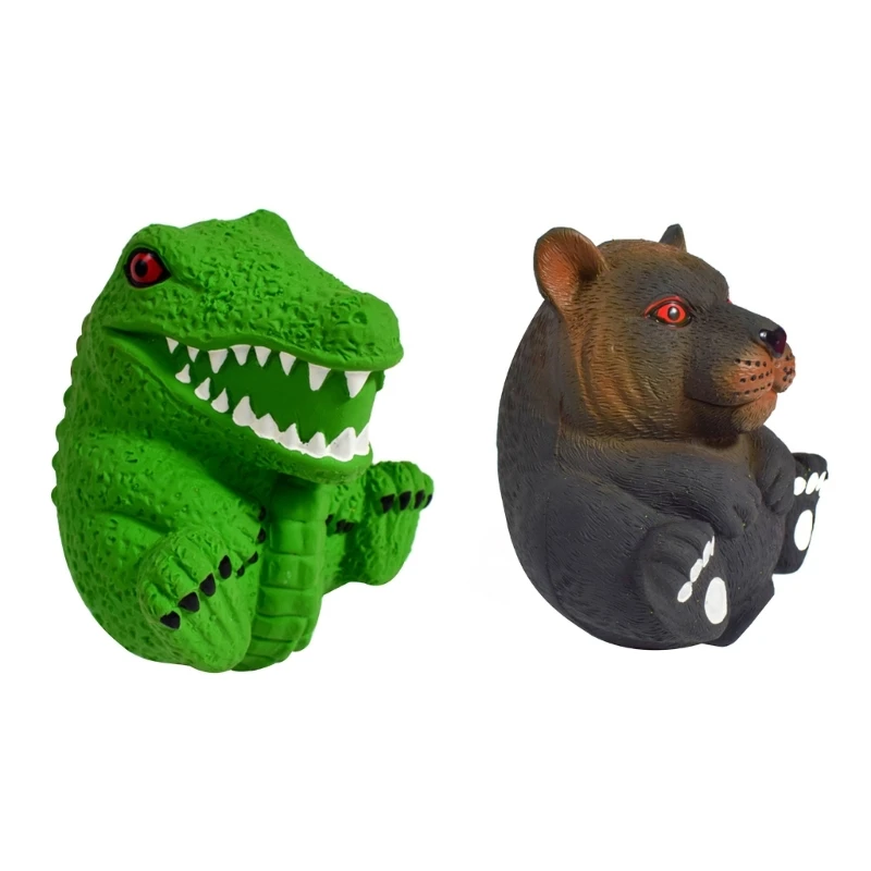 

Игрушка-пищалка для собак, латексная жевательная игрушка в форме животных с пищалкой, игрушка-пищалка в форме крокодила/медведя, игрушка-пищалка со звуком, простые животные