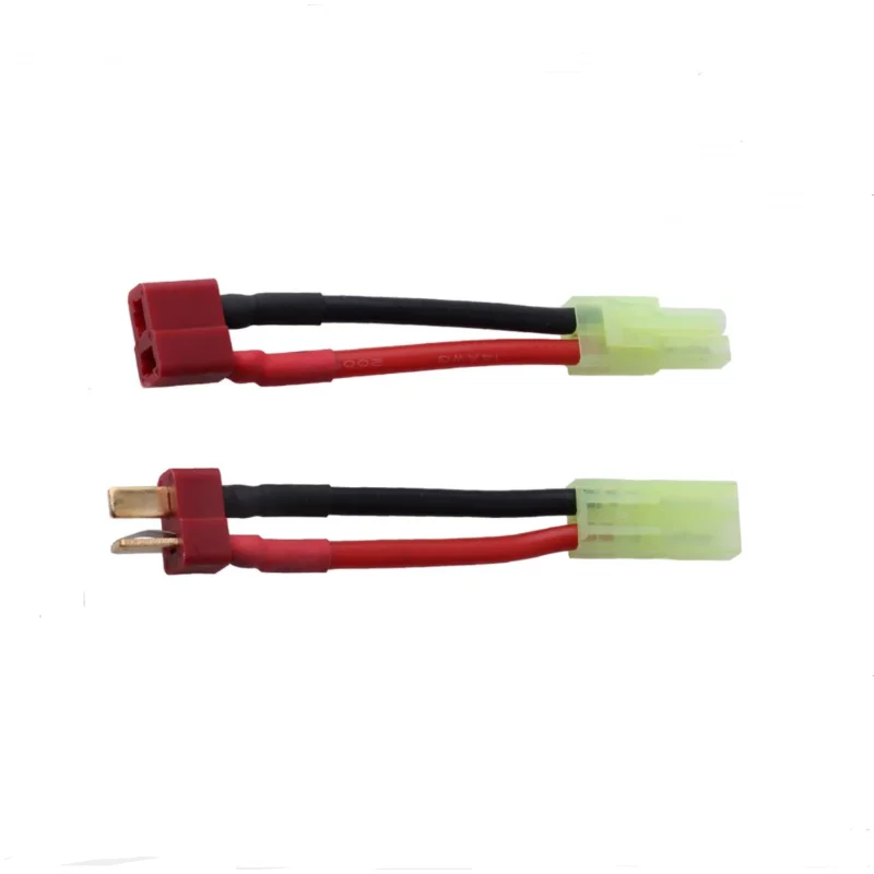 2Pcs 14awg/18awg 4cm Deans T Stecker Männlich Weiblich zu Tamiya EC2 Mini Tamiya Männlich Weiblich stecker Adapter Stecker für Rc Batterie ESC – Detail 10