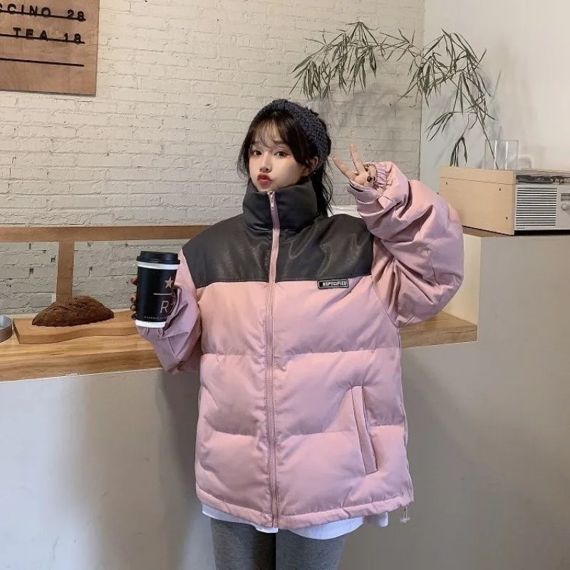Winter Women Fashion Warm Wool Hooded Pocket Zipper Long Sleeve Windproof Fur Thicken Solid Colors Coat Padded Jackets New Parka