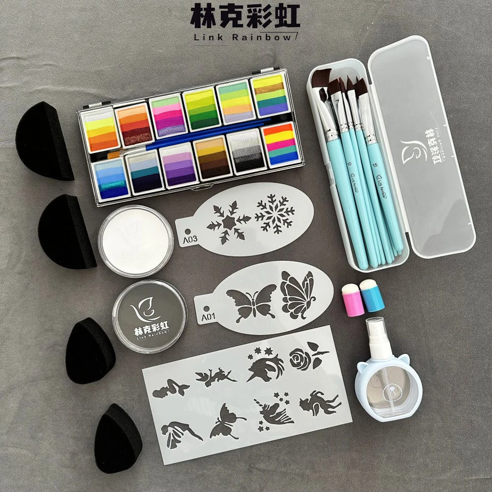 Face Painting Kit Water-Based Top Paint Pigment Body Art Painting Makeup Products Quick Dry/Easy To Wash/Non-toxic Safety Tested 2