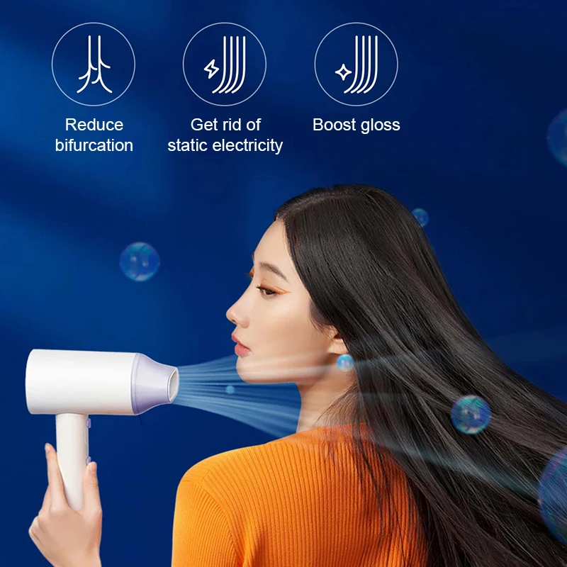 ShowSee A4 Hair Dryer Foldable Anion Hair Dryer Negative Ion 1800W Diffuser Hair Dryer Hair Care Quick Dry Hair Blower 6