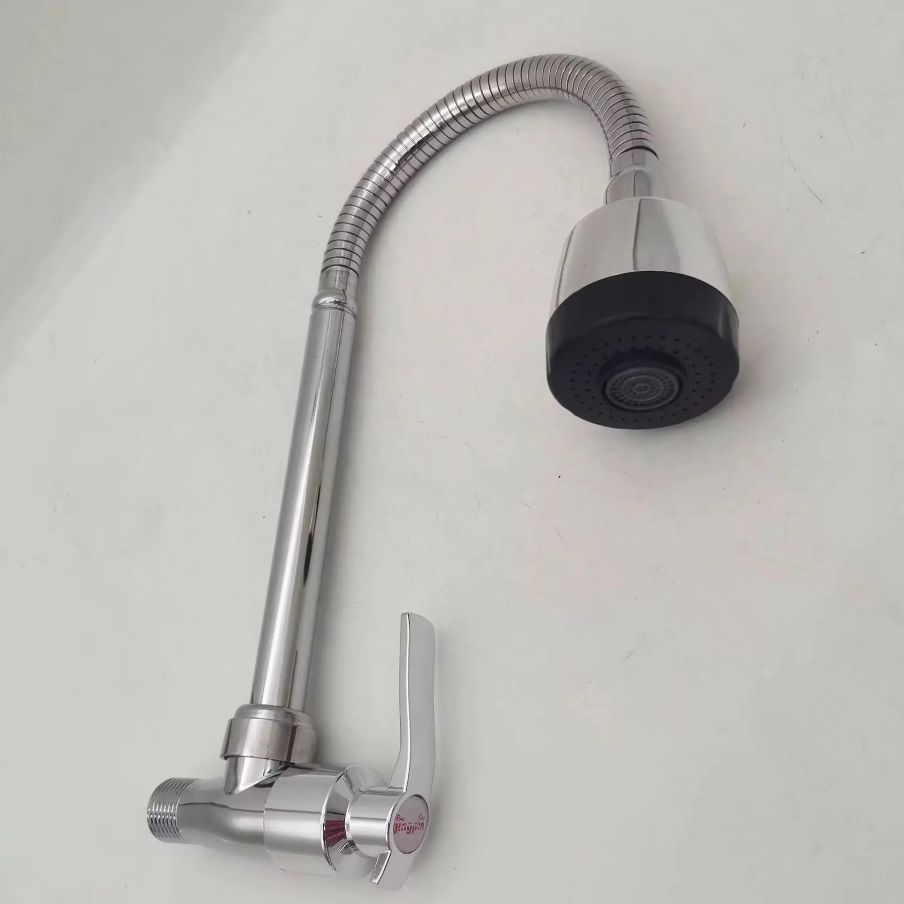 Wall mounted faucet kitchen single cold universal vegetable basin stainless steel sink balcony wall mounted faucet