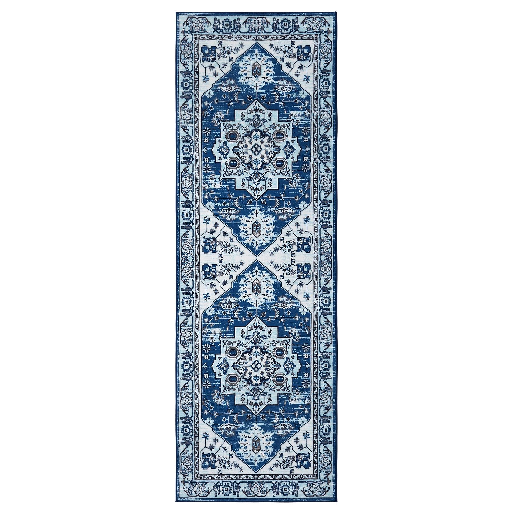 Maschinenwaschbarer Teppich im Vintage-Stil mit niedrigem Flor für den Innenbereich, Willkommens-Fußmatte, rutschfest, persischer Küchenspüle-Teppich, Bodenteppich für den Eingangsbereich, Schlafzimmer – Detail 13