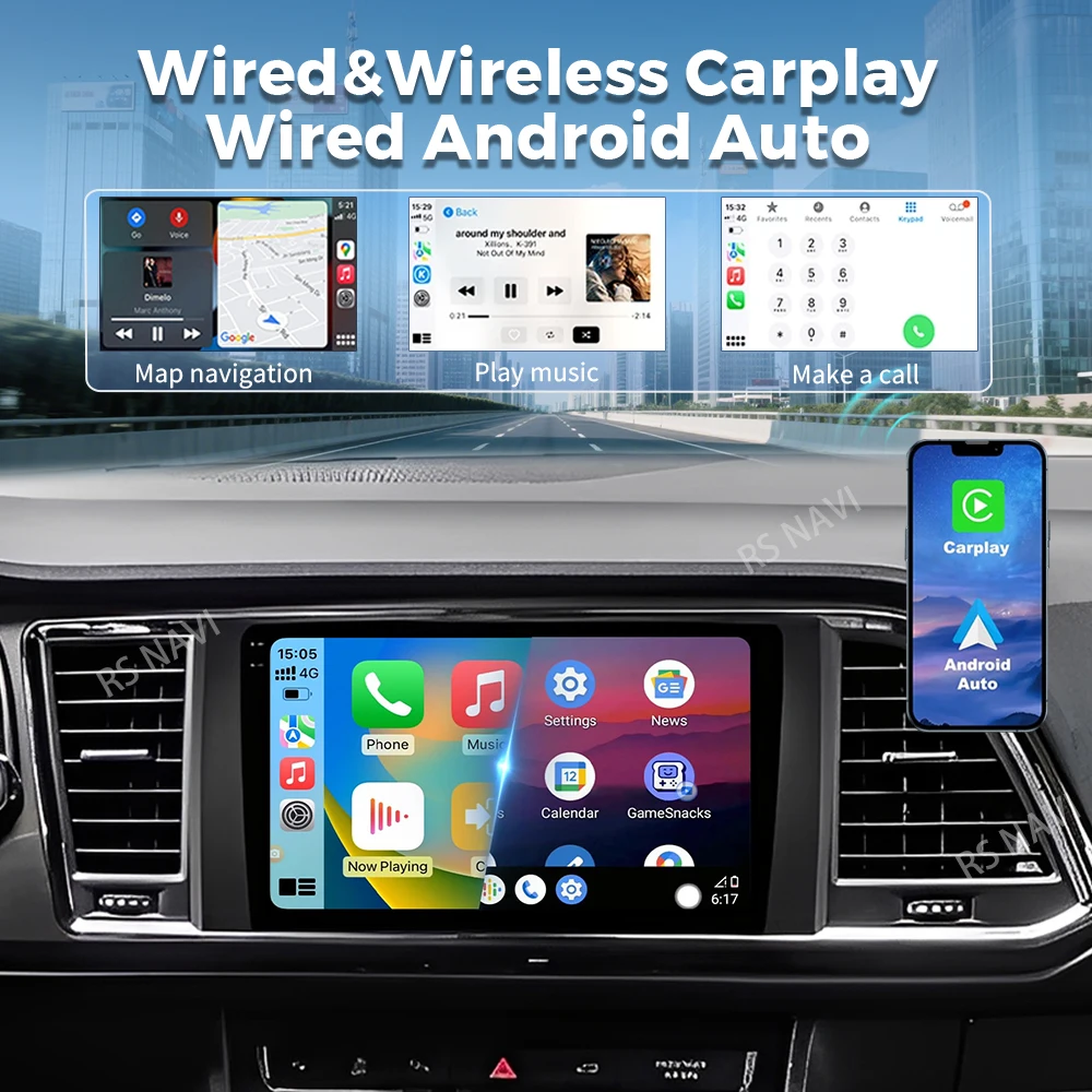 Radio Multimedia Android 16 para Seat Ateca Cupra 2016-2023, Reproductor de Video 2K QLED, GPS, Voz AI, CarPlay, 4G, Estéreo 4