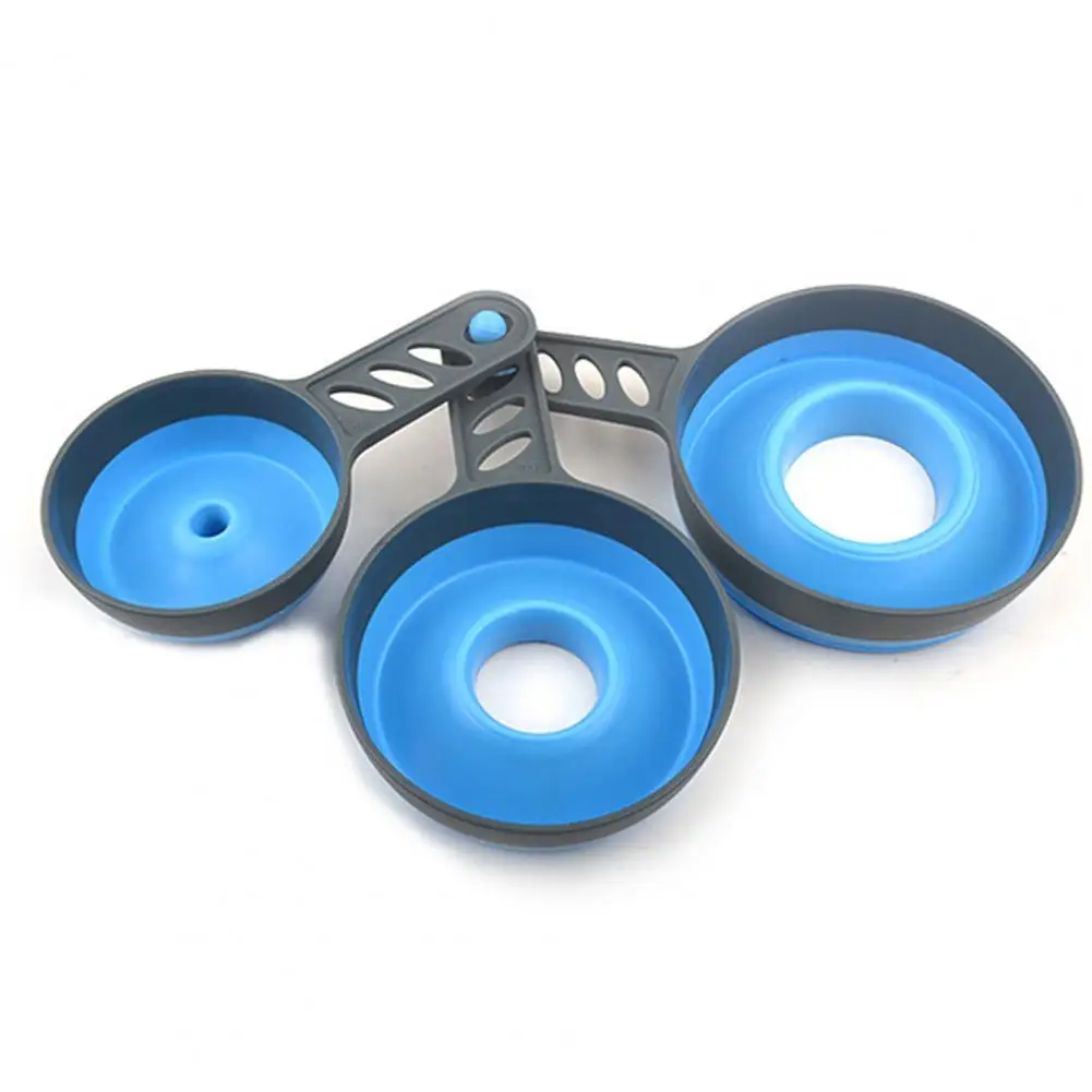 Dispensing Funnel 3Pcs Durable Food Grade Silicone Folding Oil Sauce Liquid Transfer Funnel Kitchen Supplies