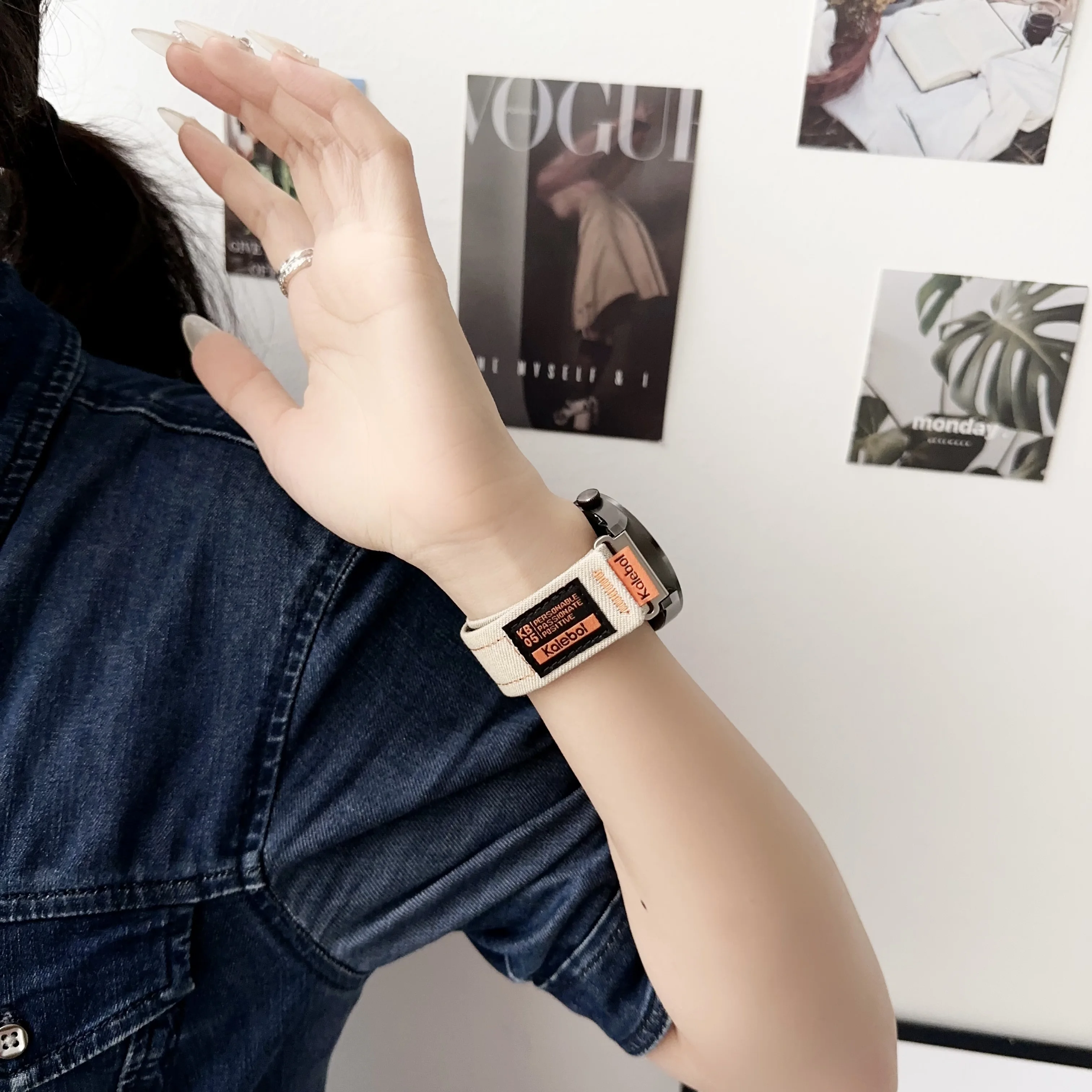 Denim Easy Fit Nylon Watch Strap - Versatile Sport Wristband