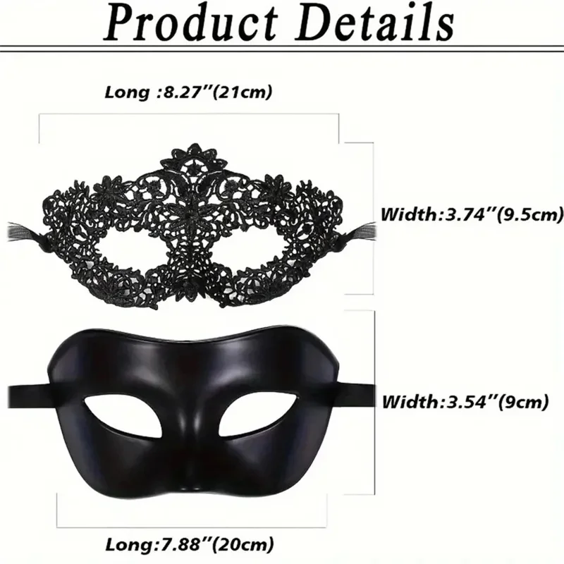 2pcs Sexy Masquerade Masks, Lady Girl Lace Eye Mask Mascarade Ball Masks Black Lace Masquerade - View #10