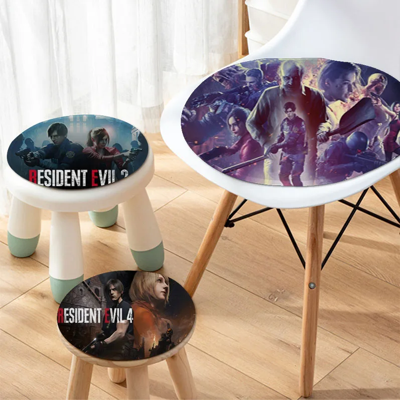 게임 R-RESIDENT E-EVIL 사각 시트 패드, 가정용 쿠션, 부드러운 플러시 의자 매트, 겨울 사무실 바 의자 매트 패드