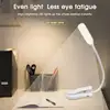Rechargeable Book Light Mini 7 LED Reading Light 3-Level Warm Cool White Flexible Easy Clip Lamp Read Night Reading Lamp in Bed 5