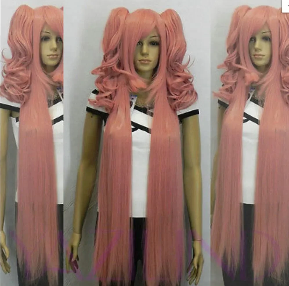 

WIG Pink Long Wavy 2 Clip-On Ponytail Hair Cosplay Role Play Japanese Wigs