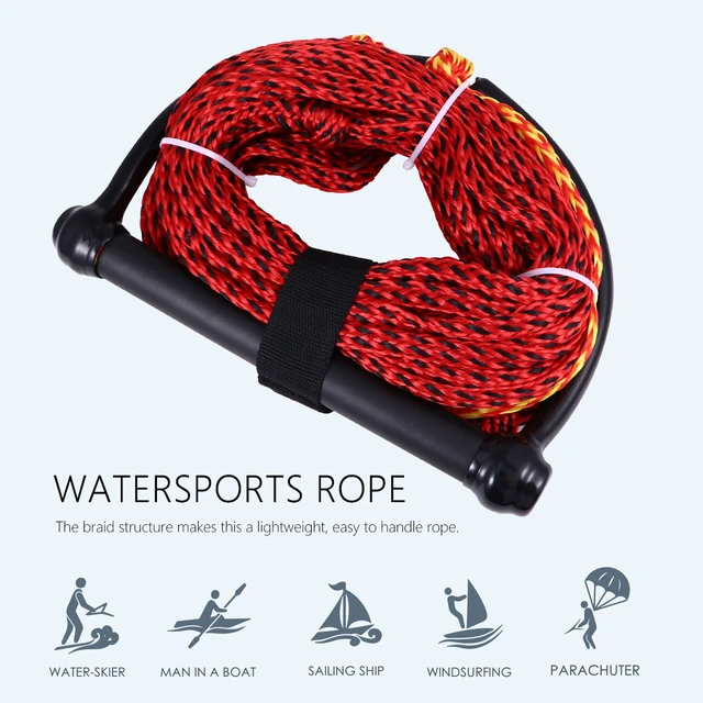 Corde de ski nautique avec poignée Portable Surf Watersports Cord
