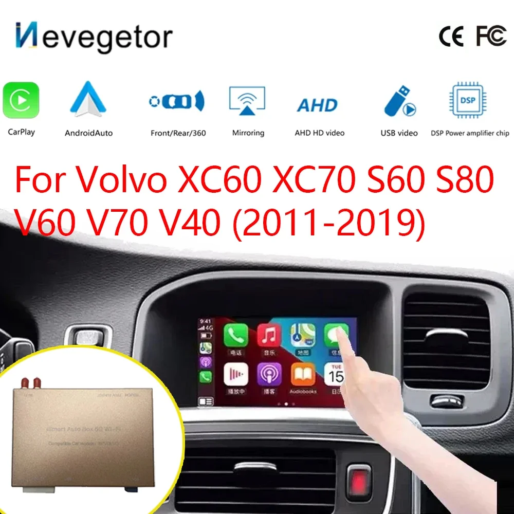 

For volvo (2011-2019）XC60 S60 V40 V60 XC70 S80 C5 volvo Carplay Wireless Apple Carplay volvo Android Auto interface Decoder
