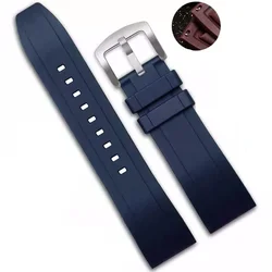 Deluxe Silicone Quick Release Rubber Strap - Universal Watch Band Replacement - 22mm (Blue - S)
