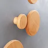 Wood Round Coat Hook Wall Simplicity Clothes Rack Bag Key Holder Kitchen Gadgets Bathroom Accessories Home Storage Organization 4