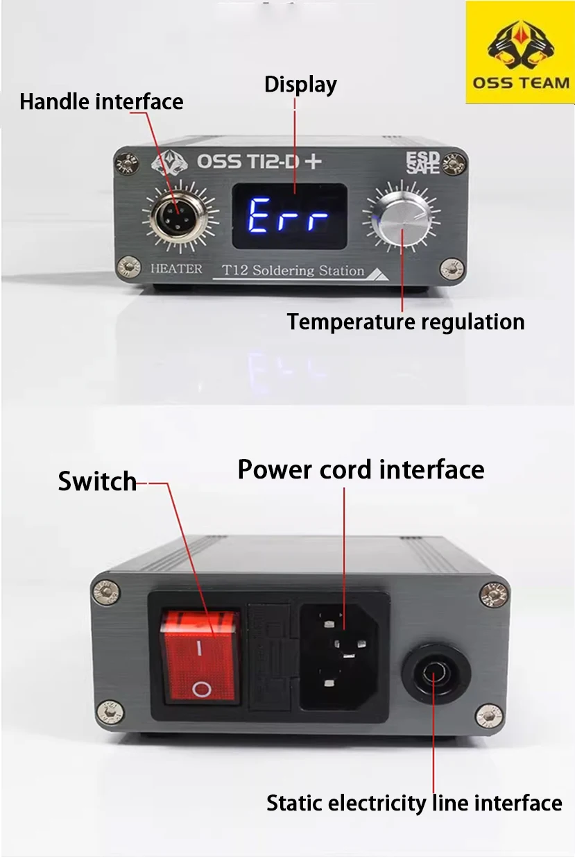 OSS T12-D PLUS Soldering Station For Mobile Phone Motherboard Repair With T12 Ti