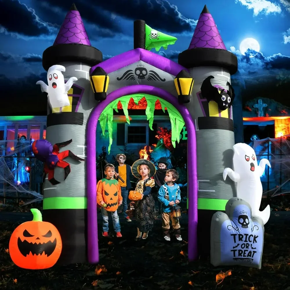 HalloweenInflatablesOutdoorYardDecorationsSpookyLightUpBlowUps