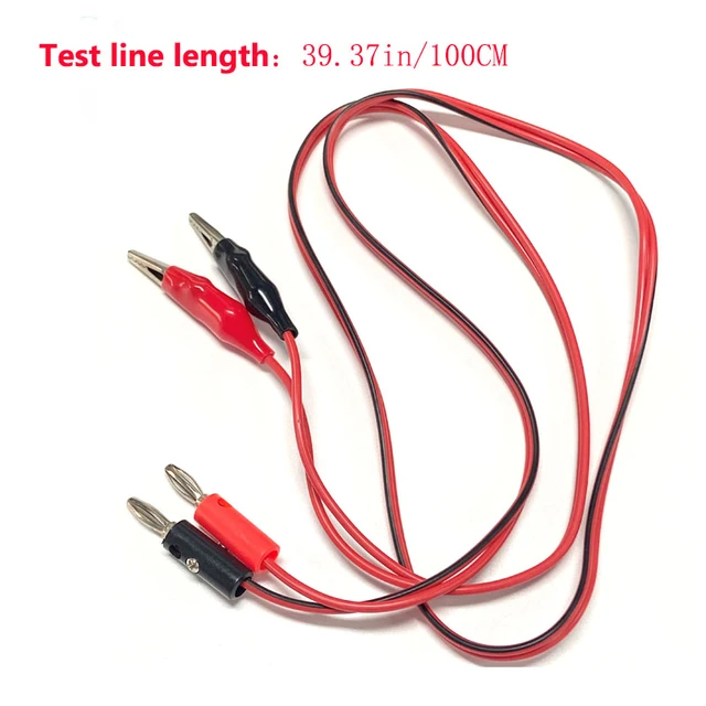 Fiche banane vers ligne de Test Crocodile, alimentation régulée, câble de  sortie cc rouge et noir, haute tension, longueur totale 1 mètre - AliExpress