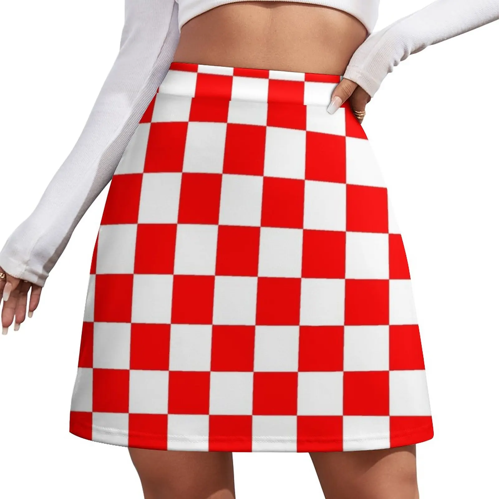 Croatian Checkerboard Mini Skirt elegant skirts for women skirt for women School uniform Skirt for girls vans vans x haribo old school v checkerboard yellow multi vn0a3d29bk21