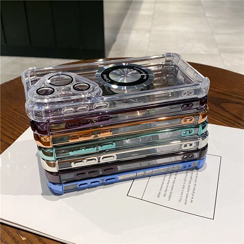 Luxury Transparent Bumper Case with MagSafe Wireless Charging for Huawei - Premium Protection & Style