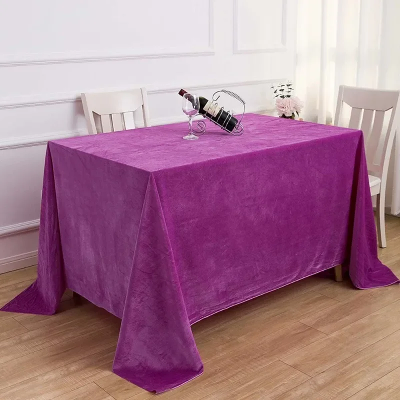 Table Cloth Velvet Rectangular Tablecloth Elegant Wedding Dining Desk Decor Exhibition Washable Coffee Table Cover Decoration - Image 5