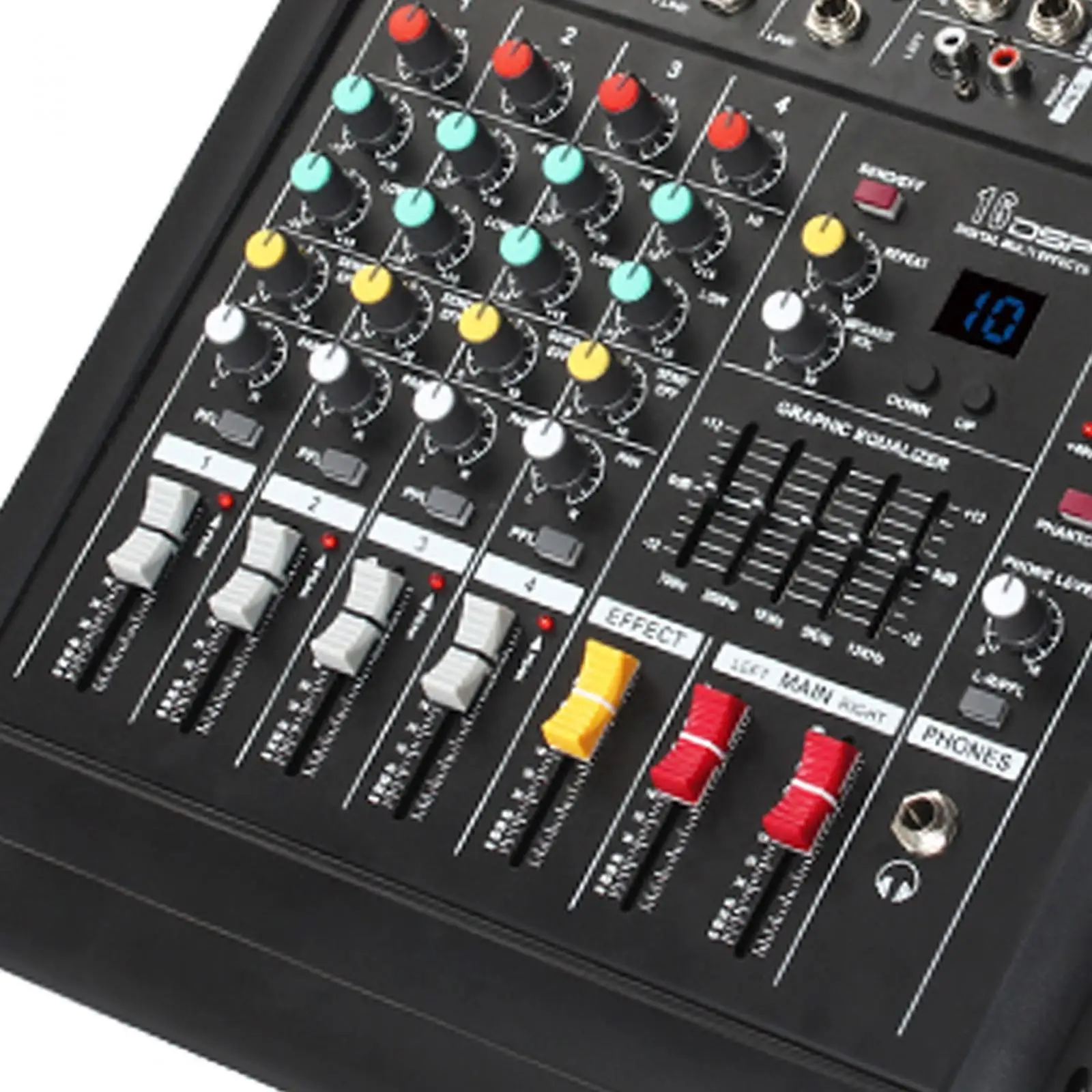 DJ Audio Mixer Amplifier 4 Channel 600wx2 DJ Mixer for PC Performance