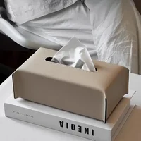 Leather Tissue Box Napkin Case Luxury Paper Cover Car Living Tissue Paper Holder Desktop Home Tabletop Decoration 1