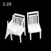 Scale 1:20 1:25 1:30 Miniature Chairs Model ABS Indoor Materials Kits Diy Scene Layout Diorama Kits 10Pcs/Lot 4