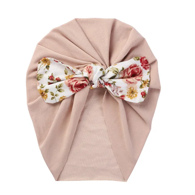 Baby Accessories Solid Spring Bowknot Baby Hat Soft Baby Girl Hat Turban Infant Toddler Newborn Baby Cap Bonnet Headwraps baby accessories girl Baby Accessories