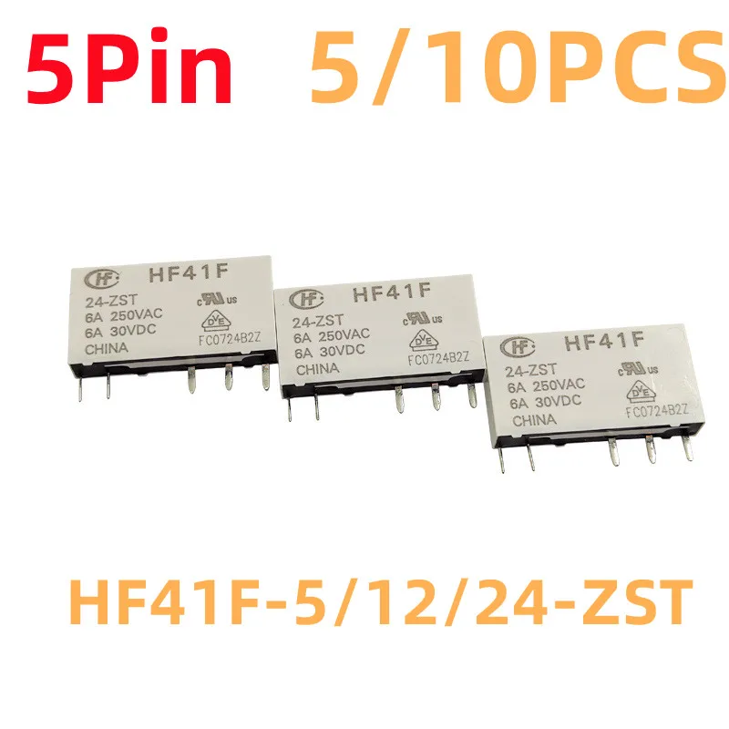 

Реле HONGFA, 5 шт./10 шт., HF41F-5V-ZST 5Pin 6A 250VAC