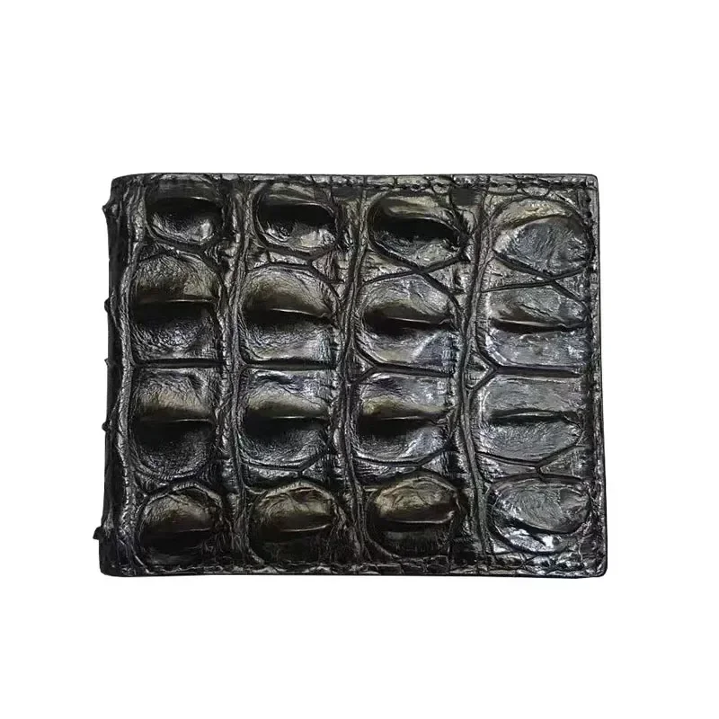 2024 New Fashion Business Men's Alligator Wallets Crocodile Genuine Leather Short Wallet Boy Brand Luxury Card Holder Purse 6