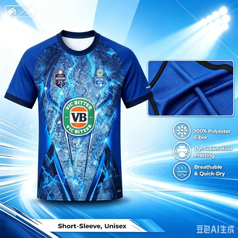 26-27 South Wales Blues 3D-gedrucktes Eltern-Kind-Fußball-T-Shirt für Sommer und Herbst, schnelltrocknend, für Männer und Frauen