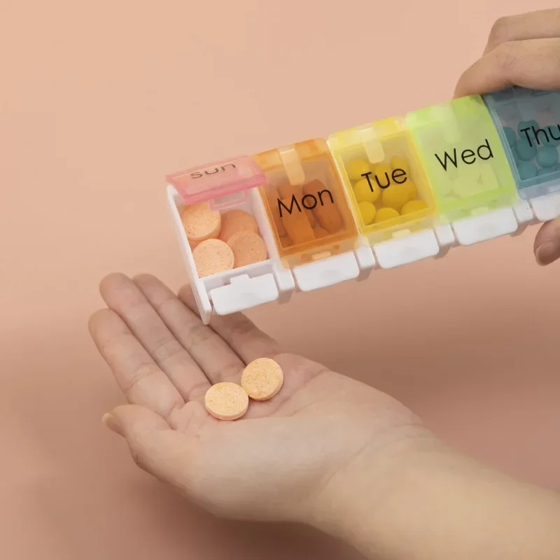 Medikamenten Spender Wöchentliche Pillendose Mit 28 Fächern Von