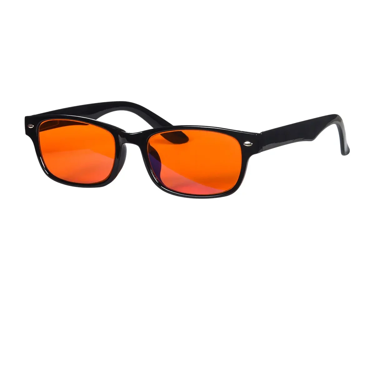 Orange Lens Blue Light Filtering Glasses for Improved Sleep with Durable Plastic Frames
