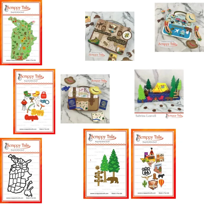 여행 가방 배지 여행 필수품 스탬프 및 다이 스텐실 신상품 2026 스크랩북 다이..