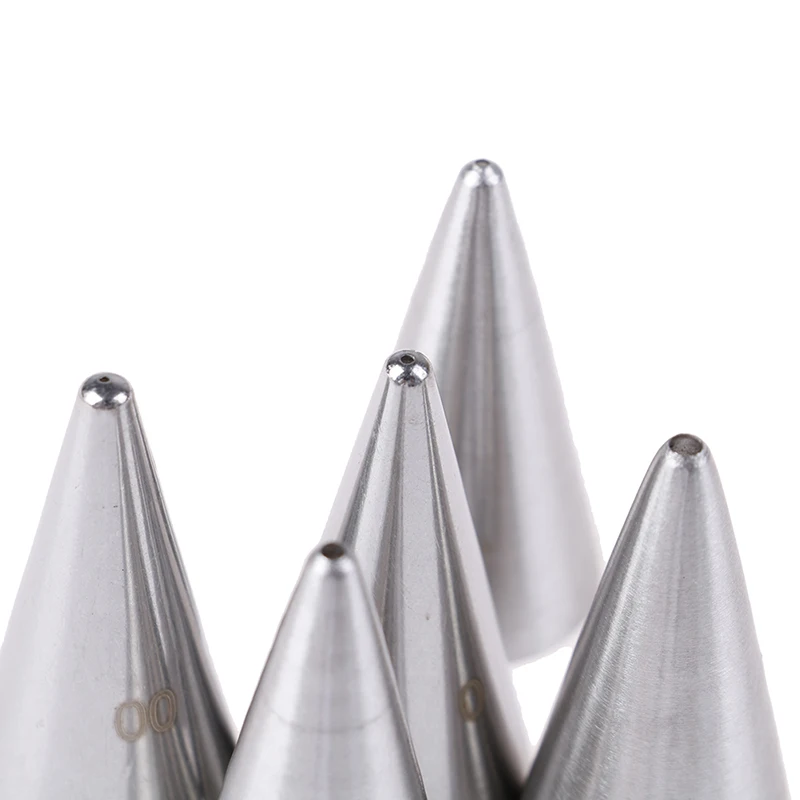 5Pcs/Set Round Fine Hole Icing Piping Nozzles Cake Decorating Nozzle Cream Tips Pastry Tools cake decorating tip set,cake icing nozzles,baking nozzle set,cake decorating nozzle set