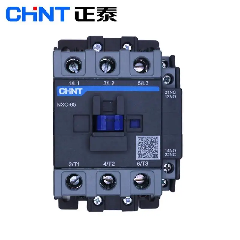 

CHNT CHINT AC Contactor NXC-65 Industrial Magnetic Contactor 3 Phase 65A Din Rail Contactor AC 220V 380V New For CJX2-6511