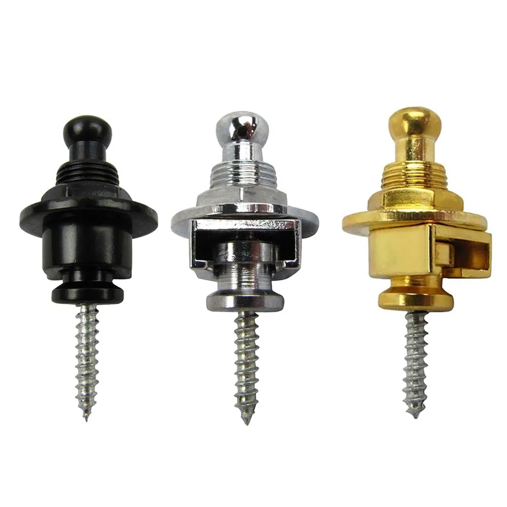 

2 Pcs Guitar Bass Strap Lock Skidproof StrapLock locking pegs Pins,Guitar Strap Buttons Pins Metal End - 3 Color For Choose