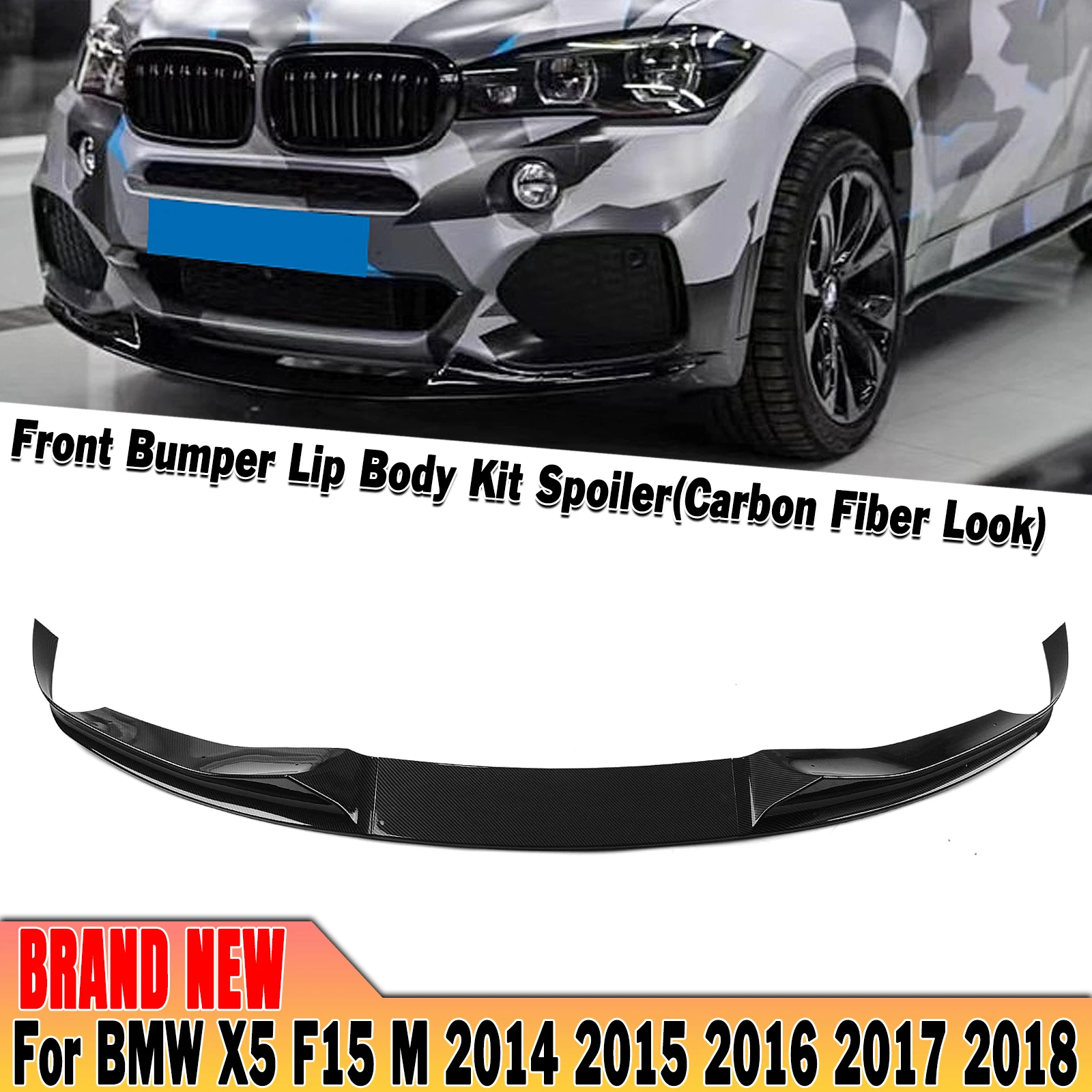 Abschleppkappe Für BMW X5 F15 M Sport 2014-2018 - Schwarze ABS Abdeckung Vorne