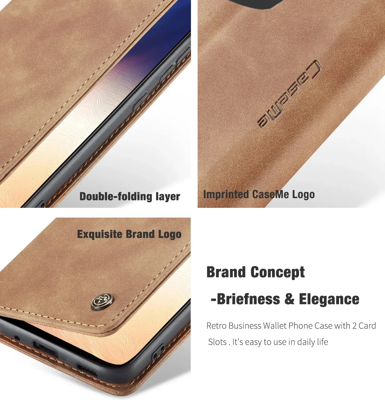 Premium Magnetic Leather Flip Book Cover