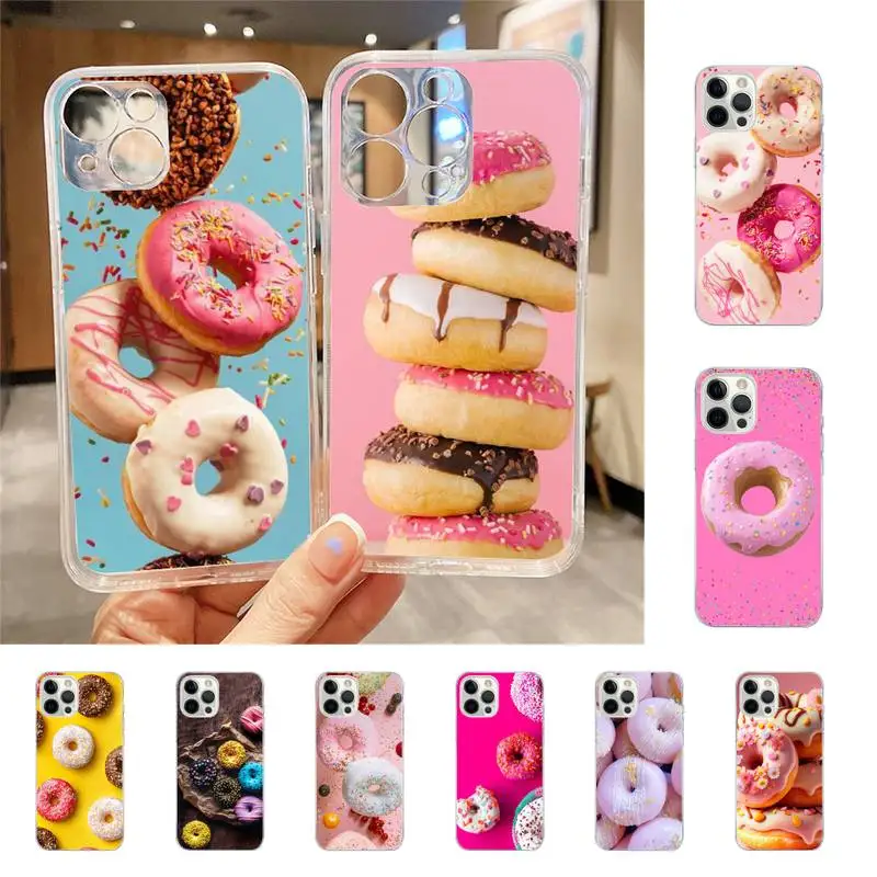 Dessert Food Donut Phone Case Per Iphone 7 8 Plus X Xr Xs 11 12 13 Se2020 Mini Mobile Iphone 14 Pro Max Case