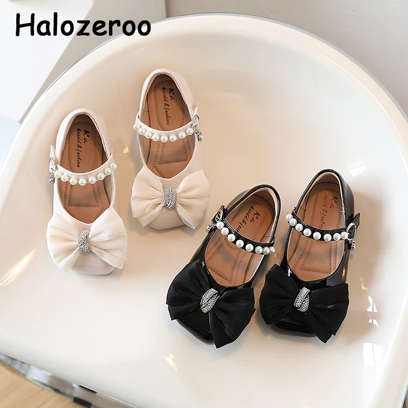 

Kids Bow Shoes Children Brand Princess Shoes Toddler Pu Leather Dress Falts Baby Girls Fashion Shoes Mary Jane New For Autumn