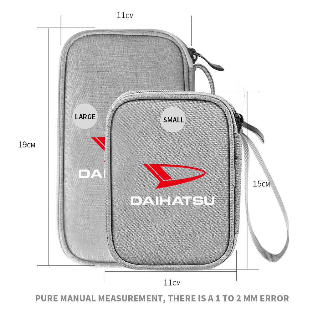 패션 자동차 키 체인, 드라이버 라이센스 폰 이어폰 가방, USB 케이블 보관함, Daihatsu Altis Terios Sirion Mira Materia용