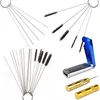 Carburetor jet cleaning brush 15-piece set spray gun cutting nozzle cleaning set stainless steel needle nylon cleaning brush 2
