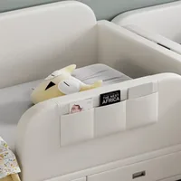Chambre à coucher moderne lit esthétique luxe tête De lit enfants rangement 180x200 Cama De Lujo Para dortoir accessoires pour la maison 4