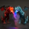 Electric Remote Dinosaur Spray Dragon Roar Walking Control Simulation Animal Model Kids Toys for Christmas Gift blue 4