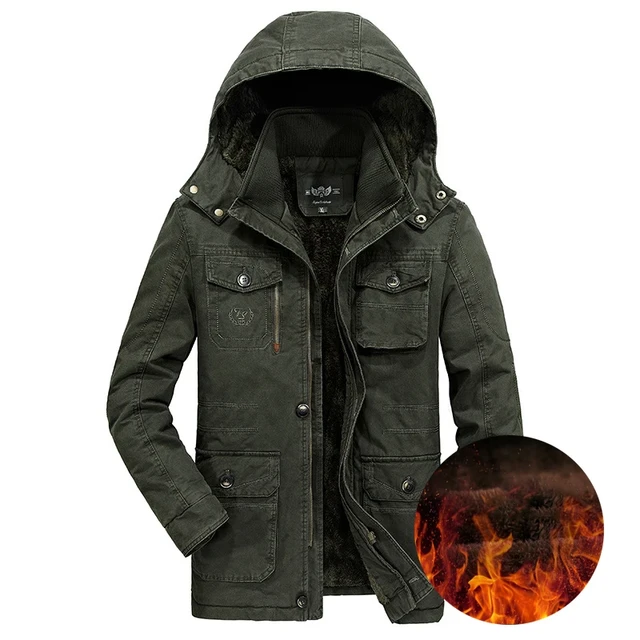 Men Winter Jacket Warm Parka Thicken Fleece Padded Coat Snow Windbreaker  Male Overcoat Plus Size 5xl 6xl 7xl - Jackets - AliExpress