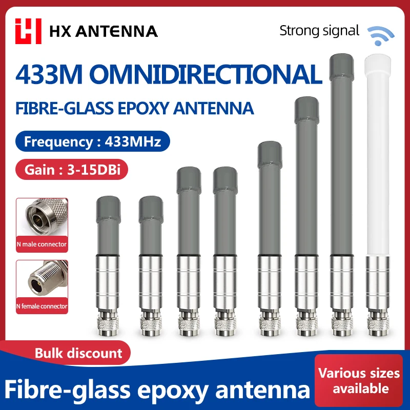 

Стекловолоконная антенна 433 МГц, передача данных, шлюз Lora, релейная станция внутренней связи, наружная антенна с высоким коэффициентом усиления