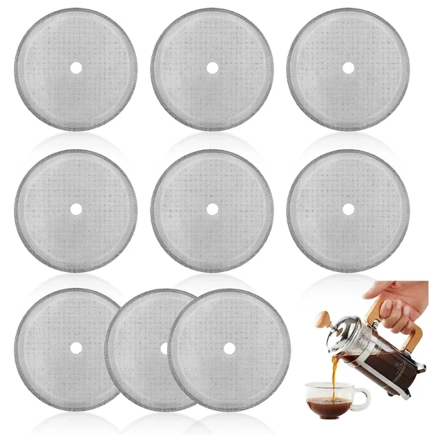 20CC 9 PCS 1000ml French Press Replacement Filter Durable French Press  Filter Stainless Steel Coffee Filter for Coffee Maker - AliExpress